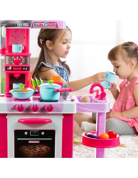 Indukcinė vaikiška virtuvė „Little Chef", rožinė