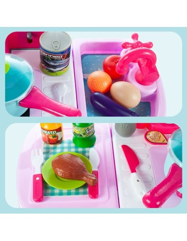 Indukcinė vaikiška virtuvė „Little Chef", rožinė