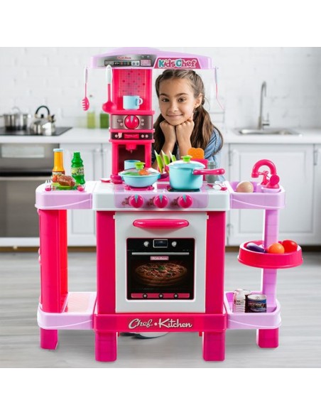 Indukcinė vaikiška virtuvė „Little Chef", rožinė