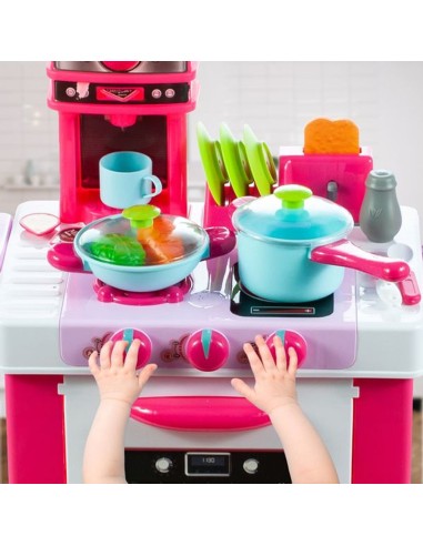 Indukcinė vaikiška virtuvė „Little Chef", rožinė
