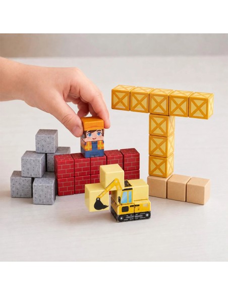 Magnetinis mini konstruktorius su kranu 38 el.