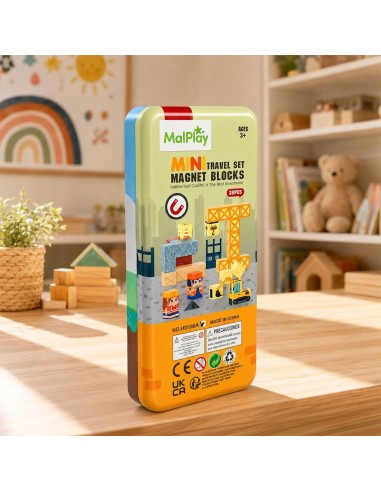 Magnetinis mini konstruktorius su kranu 38 el.