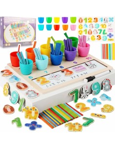 Montessori skaičiavimo rinkinys su lazdelėmis