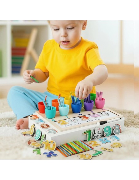 Montessori skaičiavimo rinkinys su lazdelėmis