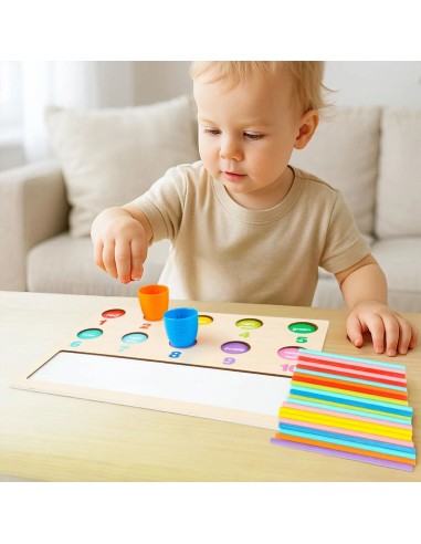 Montessori skaičiavimo rinkinys su lazdelėmis