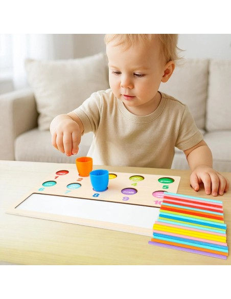 Montessori skaičiavimo rinkinys su lazdelėmis