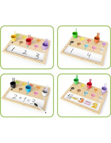 Montessori skaičiavimo rinkinys su lazdelėmis