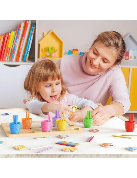 Montessori skaičiavimo rinkinys su lazdelėmis