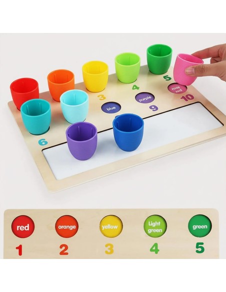 Montessori skaičiavimo rinkinys su lazdelėmis