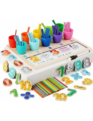 Montessori skaičiavimo rinkinys su lazdelėmis