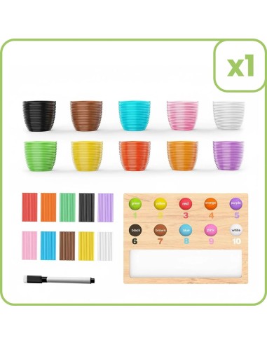 Montessori skaičiavimo rinkinys su lazdelėmis