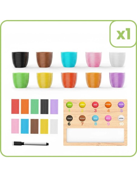 Montessori skaičiavimo rinkinys su lazdelėmis