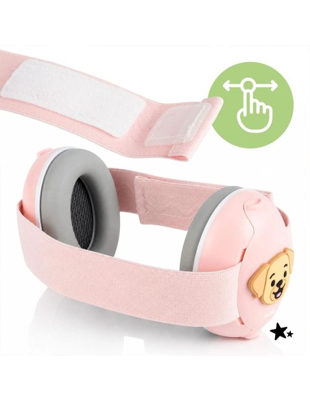 Apsauginės ausinės vaikams „Doggy" 25 dB, rožinės