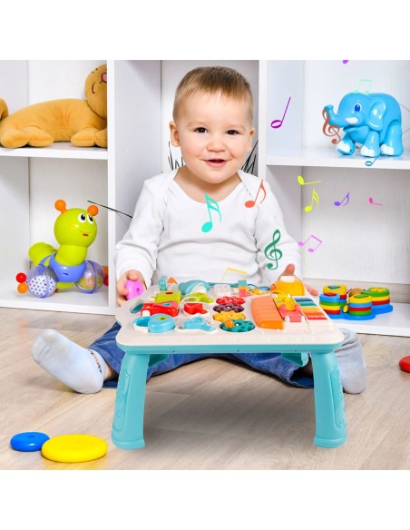 Edukacinis stalas su lempa ir sensorine lenta