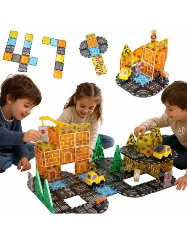 Magnetiniai konstruktoriai „Statybos technika" 92 el.
