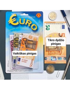 Žaisliniai euro banknotai – mokykitės skaičiuoti ir žaiskite parduotuvę! 2