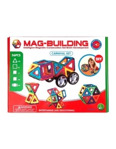Magnetinis konstruktorius 36 detalių