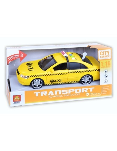 Plastikinis tvirtas taksi modeliukas 1:16 "Miesto servisas"