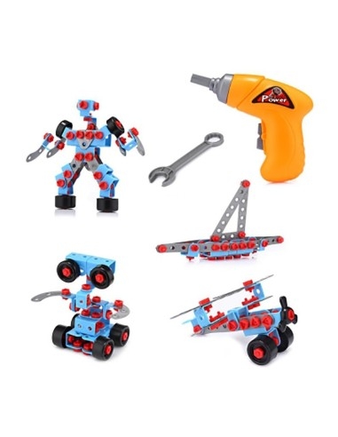 Konstruktorius 10 in 1 su 286 detalių surinkimui ir elektriniu atsuktuvu