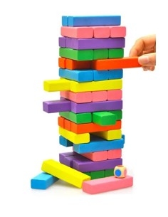 Stalo žaidimas JENGA - SPALVOS