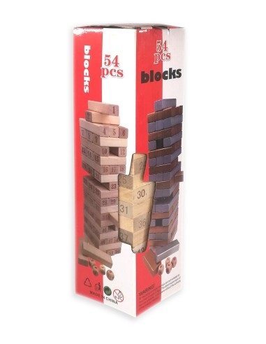 Stalo žaidimas JENGA - skaičiai