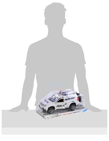 Policijos džipas, atsidarančios duris, inercinis mechanizmas