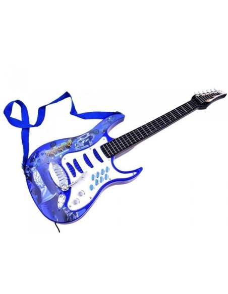 Elektrinė gitara su mikrofonu, mėlyna