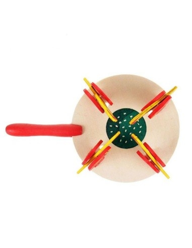 Medinis žaislas - vištos ir grūdai