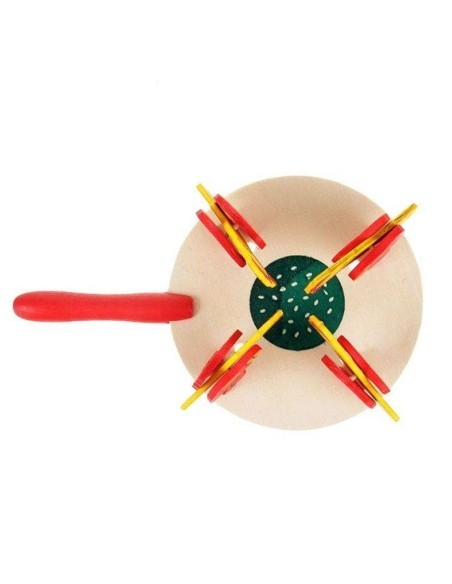 Medinis žaislas - vištos ir grūdai