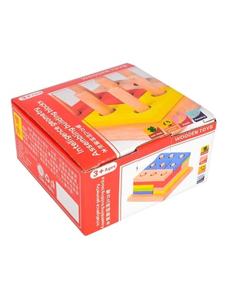 Edukacine priemonė - Tetris medinė rūšiavimo lenta su 9 strypais