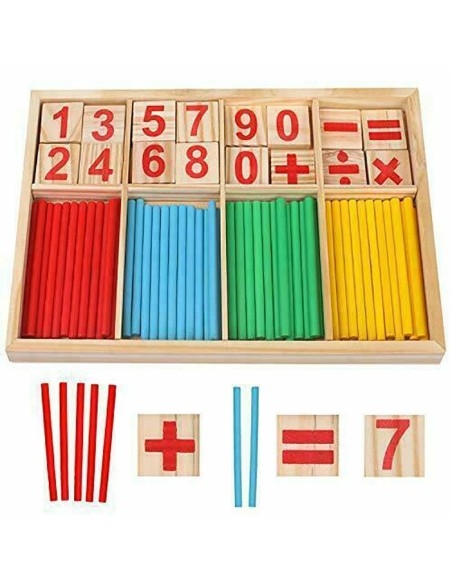 Matematinis rinkinys mediniai pagaliukai skaičiavimui