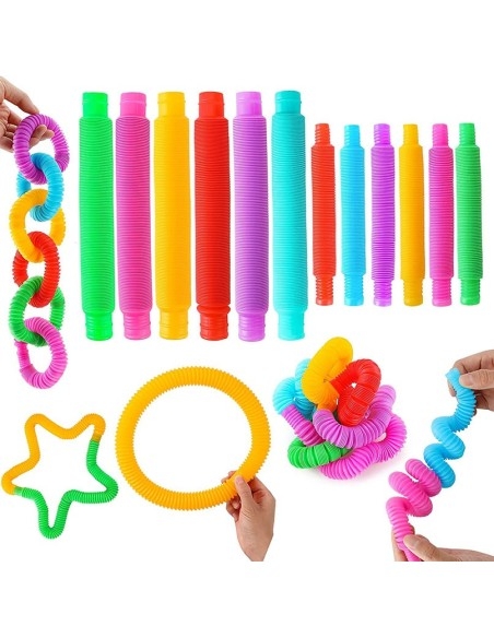 NAUJOVE 12 vnt. Pop Tube, 6 - 20 cm ir 6 - 10 cm