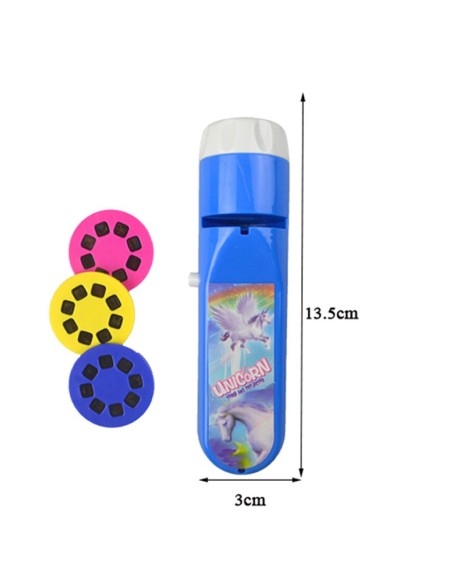 Vaikiškas projektorius-žibintuvėlis – spalvingos projekcijos ant sienų ir lubų