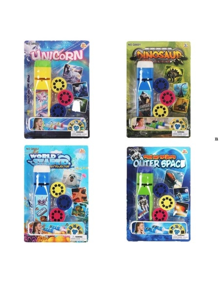 Edukacinis žibintuvėlis su 24 skaidrėmis: Dinozaurai, vienaragiai ir kosmosas