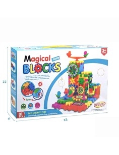 Konstruktorius su dantračiais "Magical Blocks" 81 dalių 2