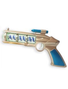 Šautuvas su garsu ir šviesa.