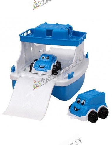 Vonios žaislas - keltas su mašinom