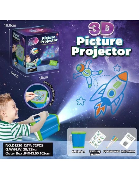 Vaikų 3D vaizdo projektorius