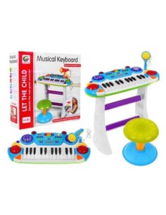 Sintezatorius su kėdutė ir mikrofonu 45 cm 2