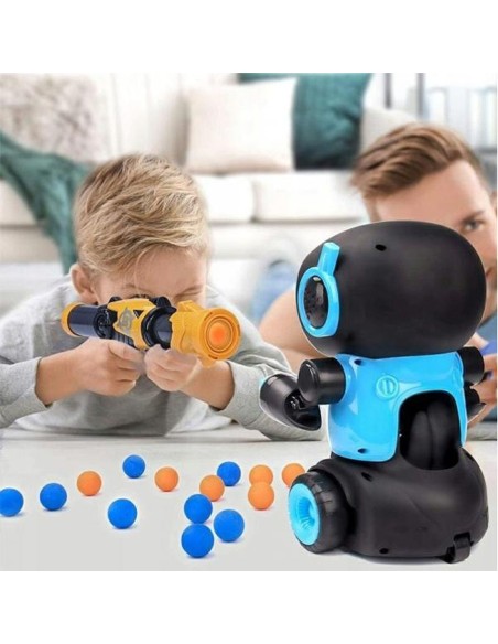 Pompiniai ginklai su robotu-taikiniu