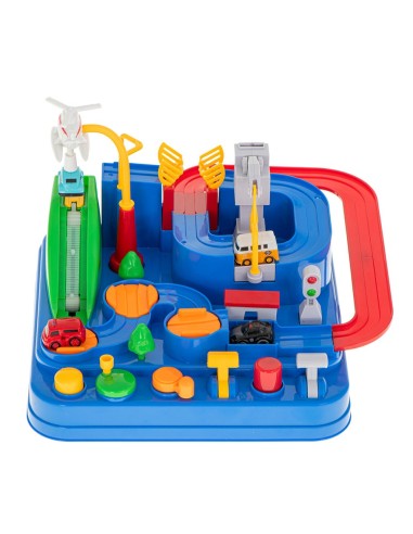 Mechaninė žaidimo aikštelė su 4 automobiliais