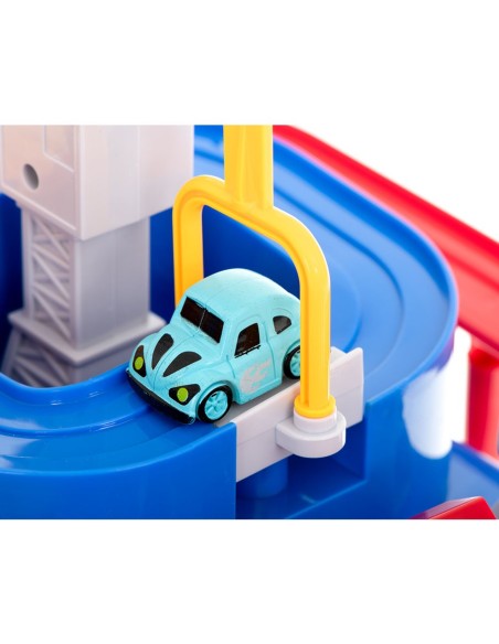 Mechaninė žaidimo aikštelė su 4 automobiliais