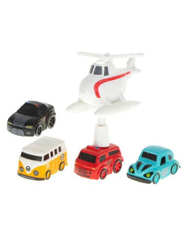 Mechaninė žaidimo aikštelė su 4 automobiliais