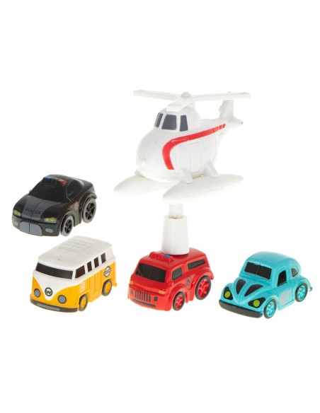 Mechaninė žaidimo aikštelė su 4 automobiliais