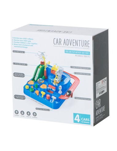 Mechaninė žaidimo aikštelė su 4 automobiliais