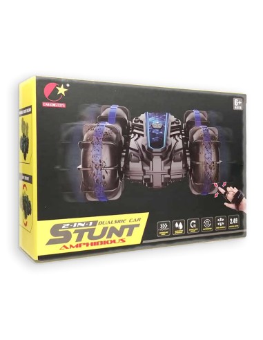 Per balas važiuojanti radiovaldoma mašina-amfibija